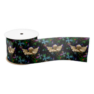 Christmas Ribbon, Christmas Angel Satin Ribbon