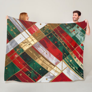 Christmas Ribbons Fleece Blanket