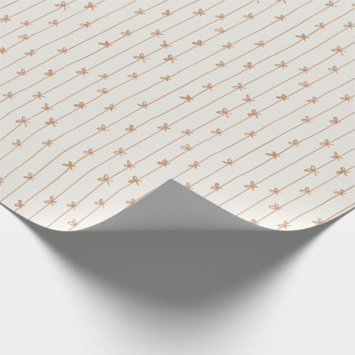 Christmas Ribbons Modern Christmas Wrap Golden Wrapping Paper