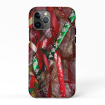 Christmas Ribbons Red Green and Gold Holiday iPhone 11 Pro Case