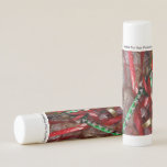 Christmas Ribbons Red Green and Gold Holiday Lip Balm