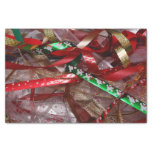 Christmas Ribbons Red Green and Gold Holiday Tissue Paper