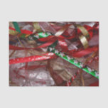 Christmas Ribbons Red Green and Gold Holiday Tissue Paper