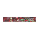 Christmas Ribbons Red Green and Gold Holiday Wrap Around Label