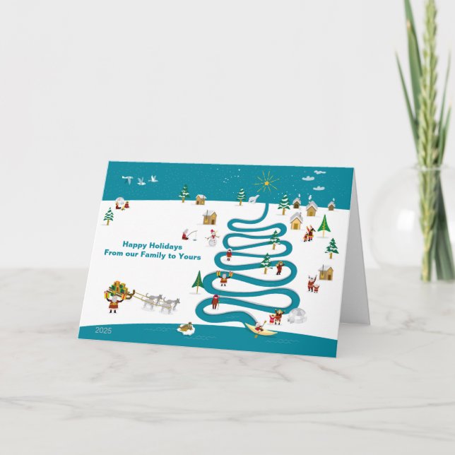 Christmas River Tree with Inside Message Card (Front)