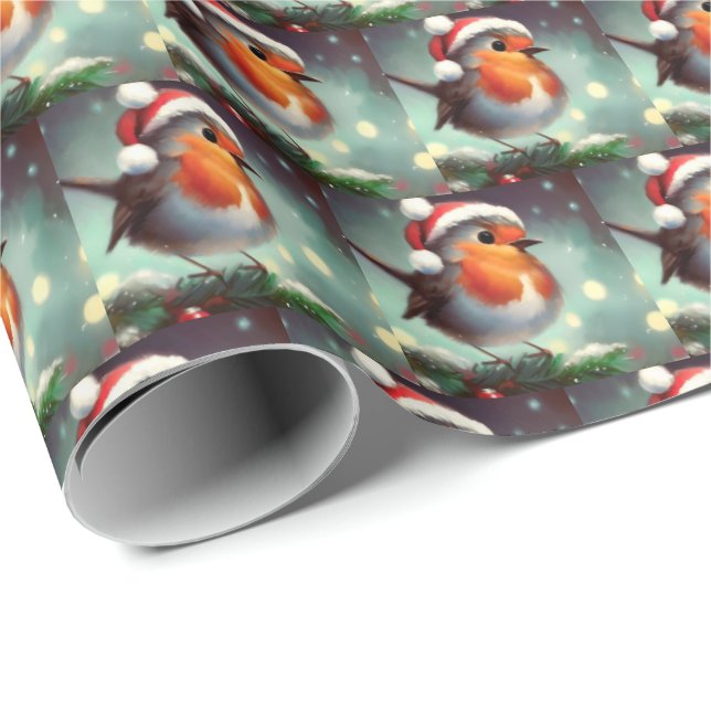 Christmas Robin 2 Wrapping Paper (Roll Corner)