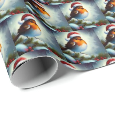Christmas Robin 3 Wrapping Paper