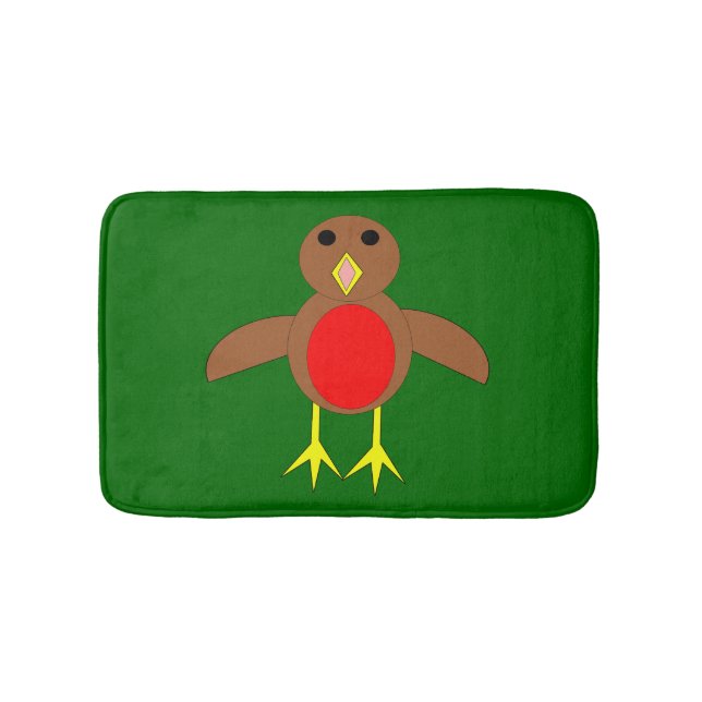Christmas Robin Bath Mat (Front)