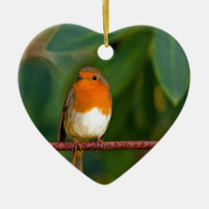 Christmas Robin Ceramic Ornament