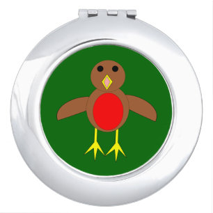 Christmas Robin Compact Mirror