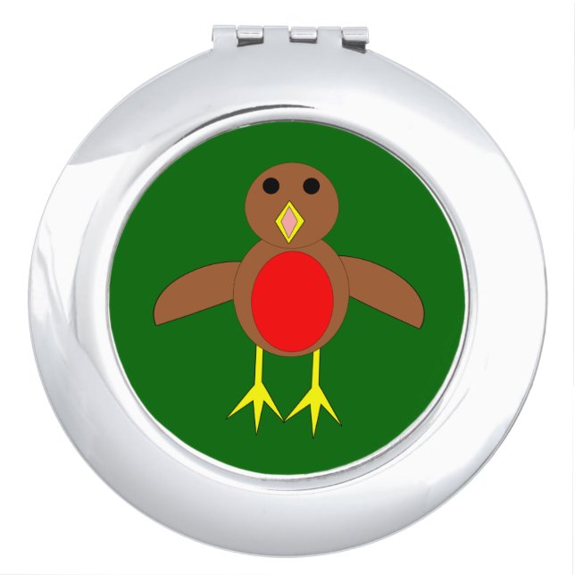 Christmas Robin Compact Mirror (Front)