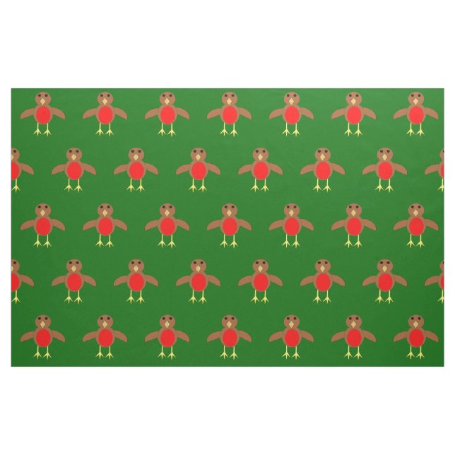 Christmas Robin Craft Fabric (Fat Quarter)
