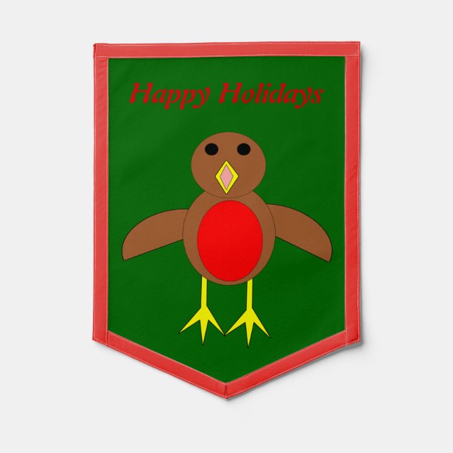Christmas Robin Custom Pennant (Front)