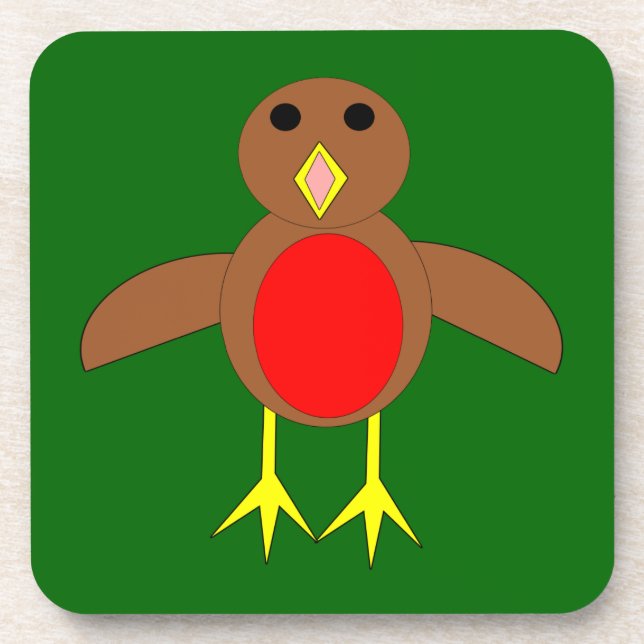 Christmas Robin Drink Coaster (Front)