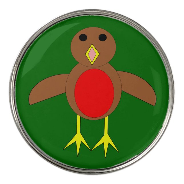 Christmas Robin Golf Ball Markers (Front)