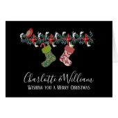 Christmas Robin Hanging Stocking Personalized (Front Horizontal)