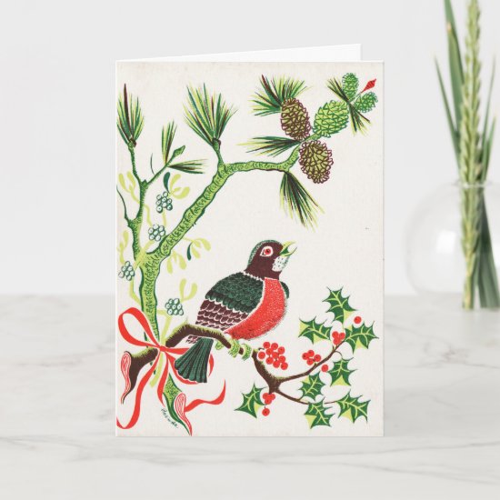 Christmas Robin Holiday Card