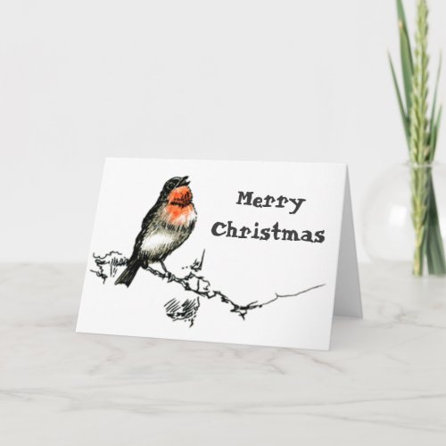Christmas Robin Holiday Card