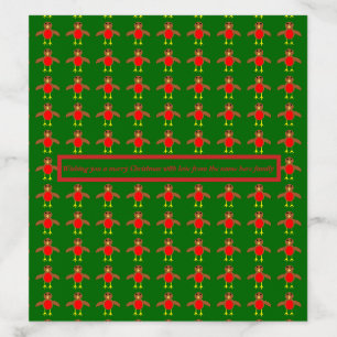 Christmas Robin Personalized Envelope Liner