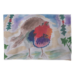 Christmas Robin Pillow Case