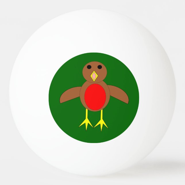 Christmas Robin Ping Pong Ball (Front)