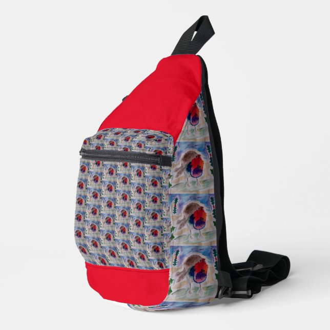 Christmas Robin  Sling Bag (Right Corner)