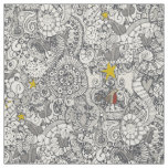 christmas robin tree fabric