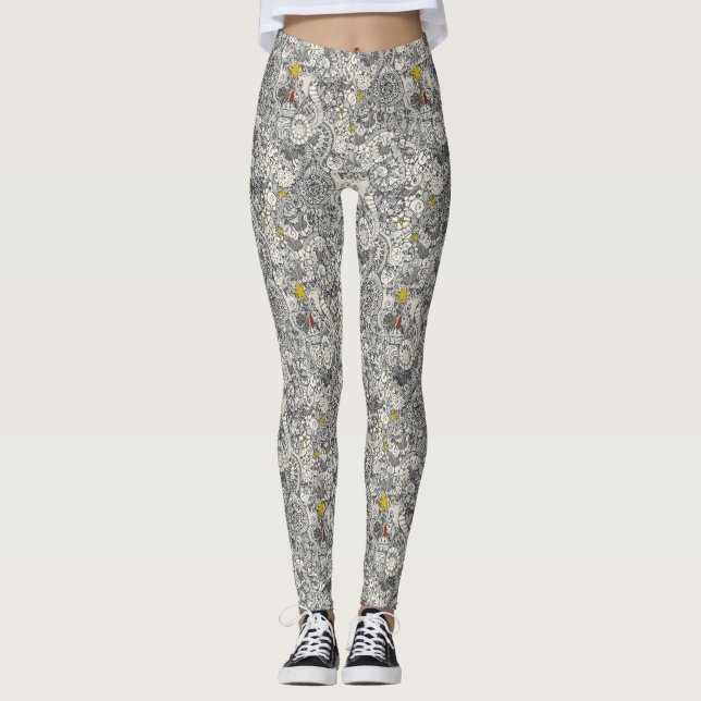 christmas robin tree leggings (Front)