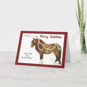 Christmas Robins & Horse Holiday Card