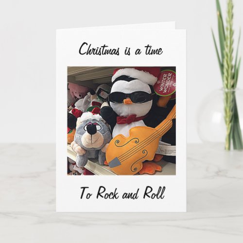 CHRISTMASROCKROLL WITH YOUR SWEETHEART HOLIDAY CARD