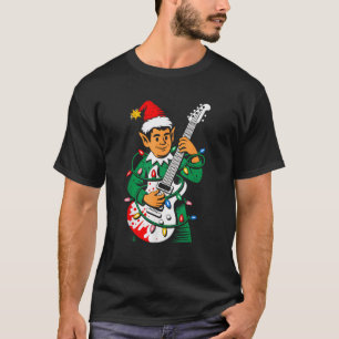 Christmas Rocker Elf Santa Rock Hand Xmas Squad Me T-Shirt