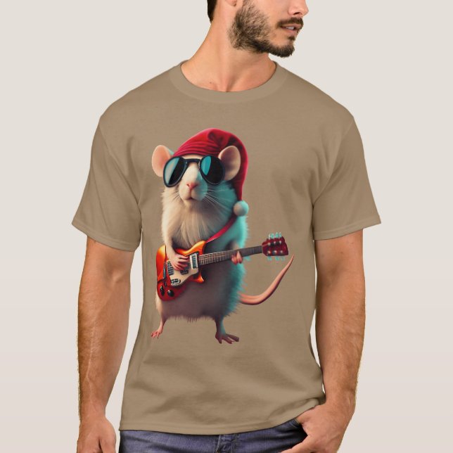 Christmas Rocker Mouse Christmas Series boy T-Shirt (Front)