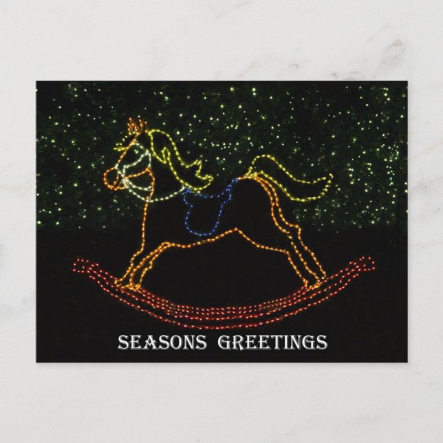 Christmas Rocking Horse 2016 Holiday Postcard (Front)