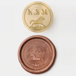 Christmas Rocking Horse Monogram Wax Seal Stamp