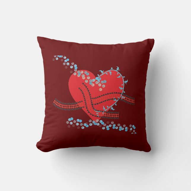 Christmas romantic valentine throw pillow (Front)