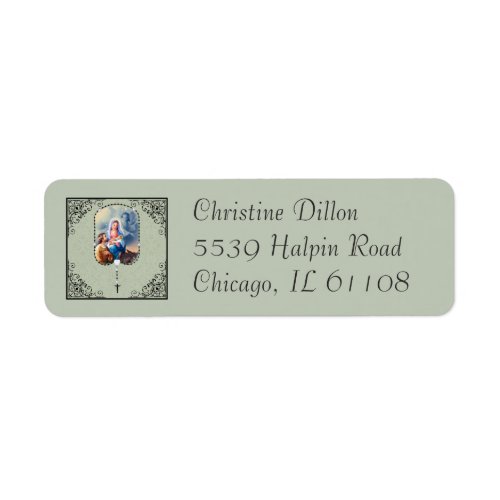 Christmas Rosary Holy Family Labels