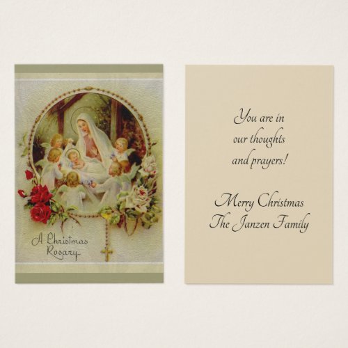 Christmas Rosary Nativity Holy Cards