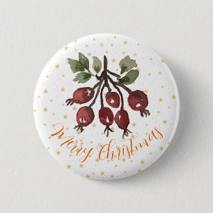 Christmas Rose Hip Button
