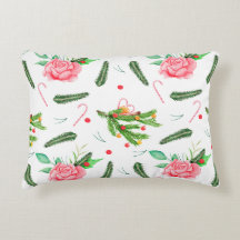 Christmas Roses Accent Pillow