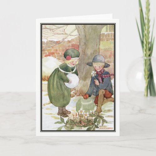 Christmas Roses by Anne Anderson Holiday Card