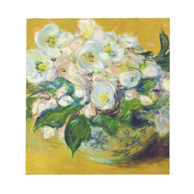 Christmas Roses (by Claude Monet) Notepad (Front)