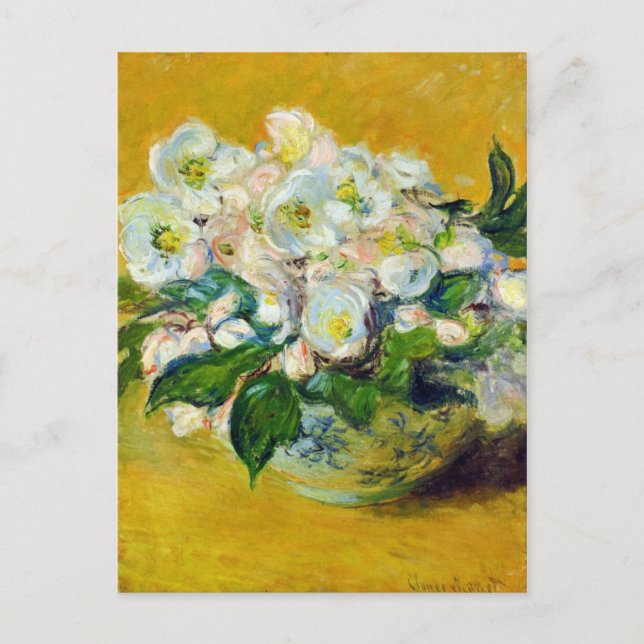 Christmas Roses (by Claude Monet) Postcard (Front)