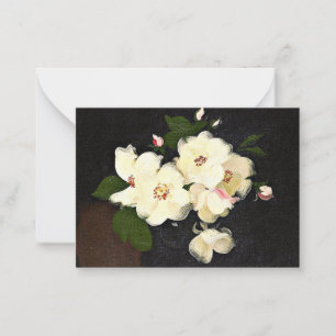Christmas Roses, fine art painting Note Card