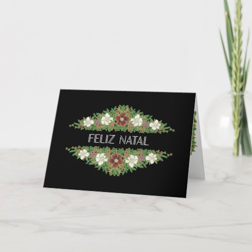 Christmas Roses Hellebores Portuguese Language Holiday Card