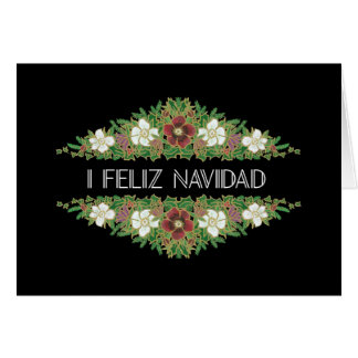 Christmas Roses, Hellebores, Spanish Greeting