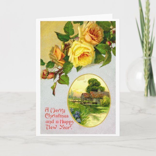 Christmas roses   holiday card (Front)