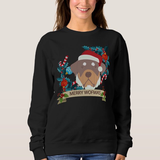 Christmas Rottweiler 20 Sweatshirt (Front)