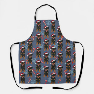 Christmas Rottweiler Apron