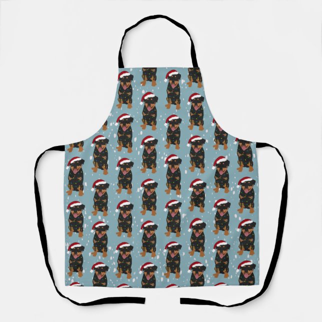 Christmas Rottweiler Apron (Front)