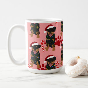 Christmas Rottweiler  Coffee Mug